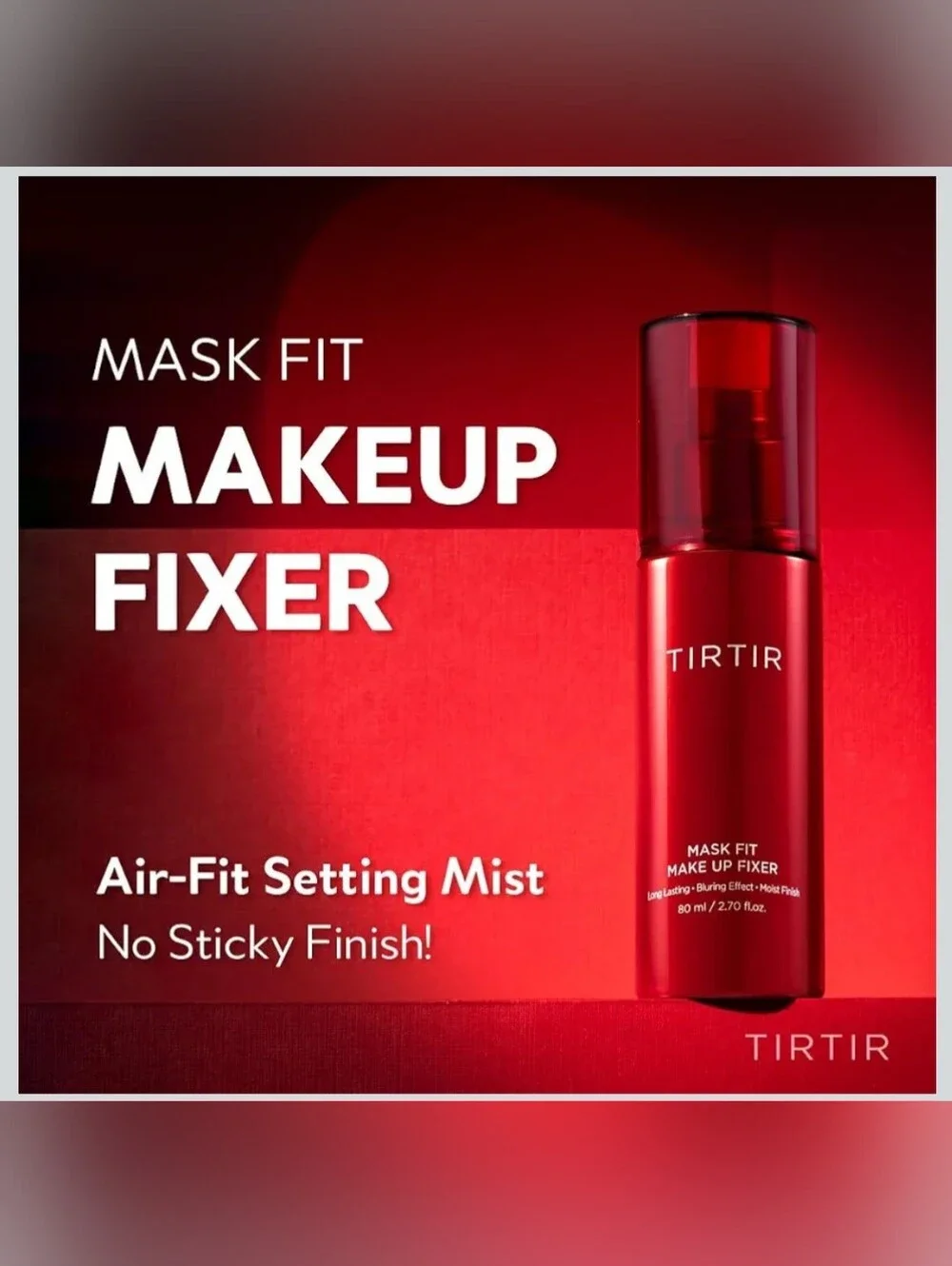 TIRTIR Mask Fit Makeup Fixer 80ml Long Wear Setting Spray New
